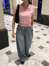 Ellie string denim pants