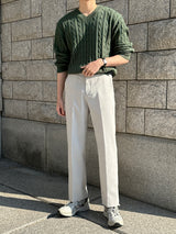 フォードツイストVネックニットウェア / Ford Twisted V-neck Knitwear (7 colors)