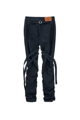 デタッチャブルストラップシャーリングパンツ / DETACHABLE STRAP SHIRRING PANTS (INDIGO BLUE)