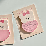 Heart sticky memo (50 sheets) (6690132951158)