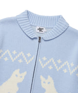 CATS ZIP UP CARDIGAN SKY BLUE(CV2DFUK680A)