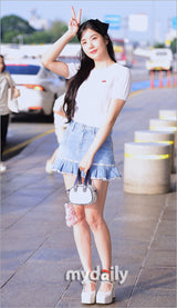 スモールチェリーケーブルクロップ丈のショットスリーブニット／SMALL CHERRY CABLE CROP SHORT SLEEVE KNIT [WHITE]