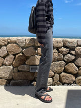 ストライプパンチロングスリーブニット / STRIPED PUNCHING LONG SLEEVE KNITWEAR(3COLOR)