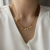 ビンテージバタフライトグルバーネックレス/jn Vintage Butterfly Toggle Bar Necklace