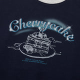 チェリーケーキグラフィックポイントスウェットシャツ／CHERRY CAKE GRAPHIC RIB POINT SWEATSHIRT [NAVY]