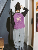 ラグランスターロゴロングスリーブTシャツ/RAGLAN STAR LOGO LS TEE PURPLE(CV2CFUT551A)
