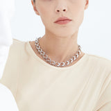 ティアドロップチェーンネックレス / Tear Drop Chian Necklace_Silver