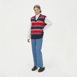CASHLIKE BLENDED KNIT VEST_RED (6610824298614)