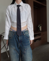 Lace crop shirts