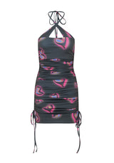 リキッドハートシャーリングドレス / LIQUIDY HEART SHIRRING DRESS