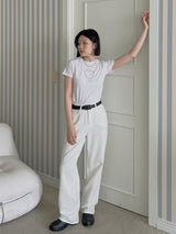 ストレートソフトパンツ / no.1753 Straight Soft Pants (2color)