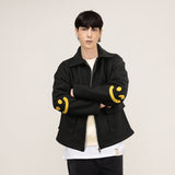 [UNISEX] Elbow Smile Drawing Bookle Embroidered Lee Joongji Jacket (6658474213494)