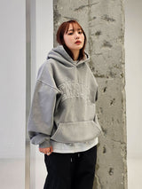 VENTIQUE Pigment Logo embroidery Hoodie 3color