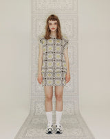 グラニースクエアオーバーサイズベスト/GRANNY SQUARE OVERSIZED VEST SAND BEIGE