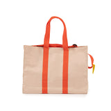 コットン 2WAY キャンバスバッグ / COTTON 2WAY CANVAS BAG-CREAM+ORANGE
