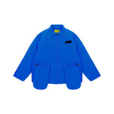 [UNISEX] Padded Coach Jacket (Blue) (6656328368246)