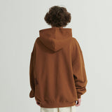 WHATTHE 3D ロゴ刺繍パーカー/WHATTHE 3D Logo Embroidered Hoodie (Heavy Sweat) Brown