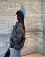 Hidden leather jumper