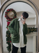 Uno Clover Brush Cardigan (3color) (6645095825526)