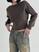 ソフトリップラインニット / Soft lip line knit (5color)