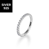 [S925] 2MM プロング セッティング テニス リング / [S925] 2MM Prong Setting Tennis Ring (silver)