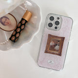 Pink lace jelly hard case (clear)