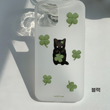 ラッキーサムブラックキャットフォーンケース / Lucky some black cat phone case