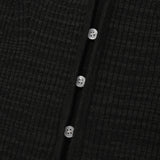 SLIM FIT KNIT CARDIGAN [CHARCOAL]