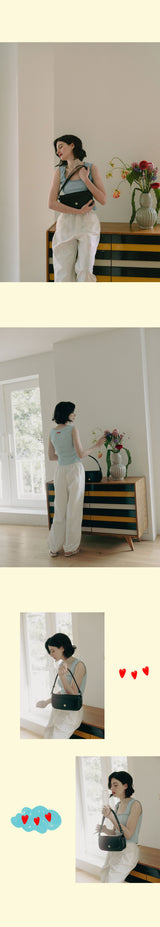 Peony Baguette Bag_Black