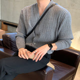 V-Neck Ribbed Cardigan (6684154527862)