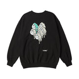 ハートプリンティングスウェット/HEART PRINTING SWEAT SHIRT-BLACK