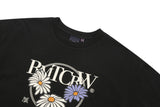 ラウンドフラワーTシャツ/ROUND FLOWER TEE SHIRT_BLACK
