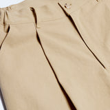 ワイドフィットワンタックパンツ/DAMP WIDE FIT ONE TUCK PANTS_BEIGE