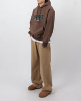 リープワイドピーチナッピングコットンパンツ/leap wide peach napping ccotton pants 2color