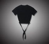 XストリングクロップドTシャツ / TOP(4653) X-string cropped tee