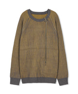 ダブリンリバーシブルルーズフィットラグランニット / dublin reversible loose fit raglan knit yellow grey