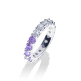 [S925]ハーフテニスリング/[S925] Violet Half Tennis Rilng (silver)