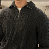LMN プレミアムツイストセミジップアップニットウェア / LMN Premium Twisted Semi-Zipup Knitwear (7 color)
