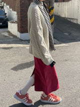Remember corduroy long skirt 
