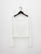 ヒーラインUネックTシャツ / Healline U Neck T-shirt (4color)