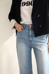 マリーンロールアップジーンズ / MARINE ROLL-UP JEANS / WIDE DENIM PANTS