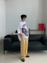 スカルモーターサイクルショートスリーブTシャツ