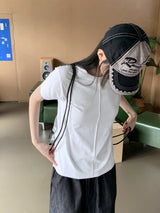 モンクベーシックセンターインシジョン半袖Tシャツ / [MADE] Monk Basic Center Incision Short-Sleeve T-Shirt