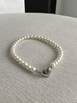 pearl heart anklet