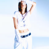 ベーシックロゴクロップTシャツ / 222 Basic logo crop t - White