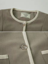 [SHOPPERMADE] Mood No Collar Round Jacket (2color)