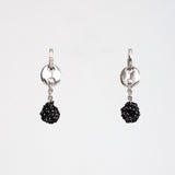 ドロップニットボールペンダントリングピアス/[2way] Drop knitball pendant ring earring
