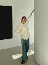ストレートウォッシュドデニムパンツ/no.5187 Straight Washed Denim Pants (2color)