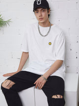 パッチオーバーサイズTシャツ/　[8/6 Pre order]SM:]E PATCH OVERSIZED T-SHIRT WHITE (6586884096118)