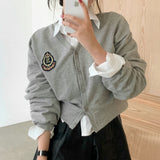 [5color] Teen Wapen Embroidery Cardigan
